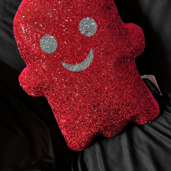 Halloween PINK Ghost 👻 TikTok Sequin Ghost Pillow HomeGoods sparkly NEW - Picture 1 of 7